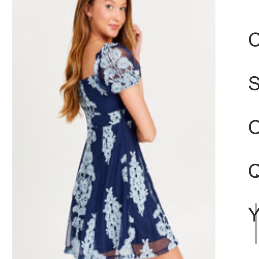 Altar’d State Navy and White “Maude” Dress